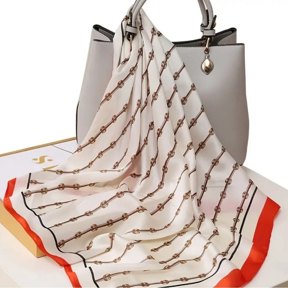 Women Square Satin, Imitation Silk Head Scarf Hair Wrap Scarves Night Sleeping